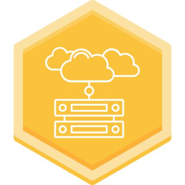 Sunucu simgesi. Basit resimleme