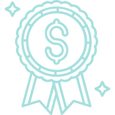 Rozet simgesi, vektör illüstrasyonu