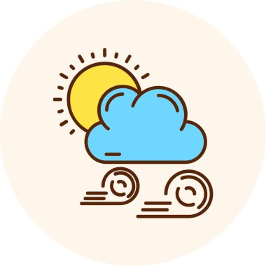 Bir bulut simgesinin vektör illüstrasyonu