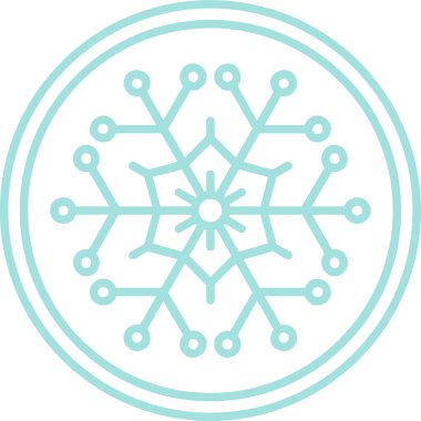 Kar Tanesi Web simgesi basit bir resimleme