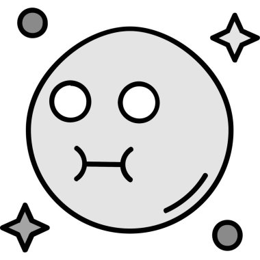 Bir ay simgesinin vektör illüstrasyonu