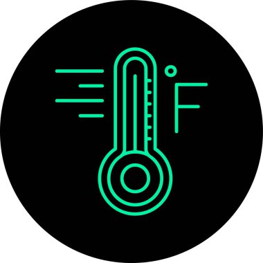 Sıcaklık simgesi, vektör illüstrasyonu