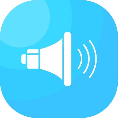 megafon ikon vektörü. Hoparlör işareti. izole edilmiş sınır sembolü çizimi