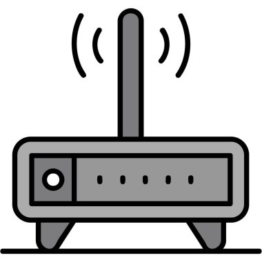 router simgesi vektör illüstrasyonu