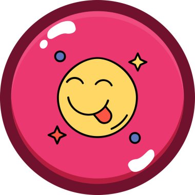 emoji yüz simgesi, vektör illüstrasyonu