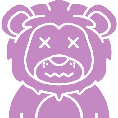 Tatlı çizgi film ayısı kafası.