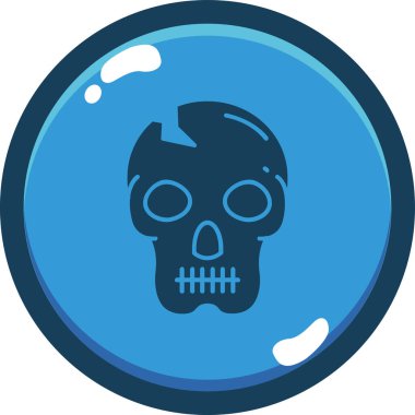 Kafatası. Web simgesi basit bir illüstrasyon. uygulamalar için kafatası vektör çizimi