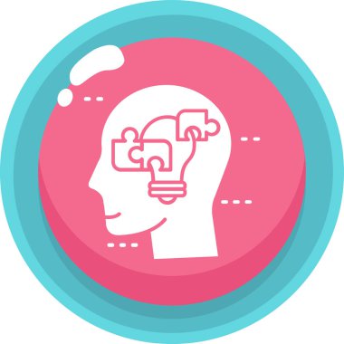 Beyin. Web simgesi basit illüstrasyon