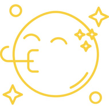 Ay ve yıldızlar çizgi simgesi, özet kavramı