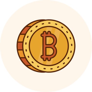 bitcoin. Web simgesi basit illüstrasyon