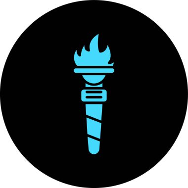 Meşale simgesi vektör illüstrasyonu