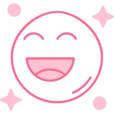 Mutlu yüz ifadesi vektör illüstrasyonu