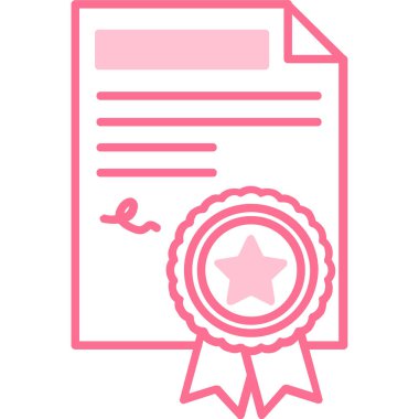 Sertifika modern simge, vektör illüstrasyonu