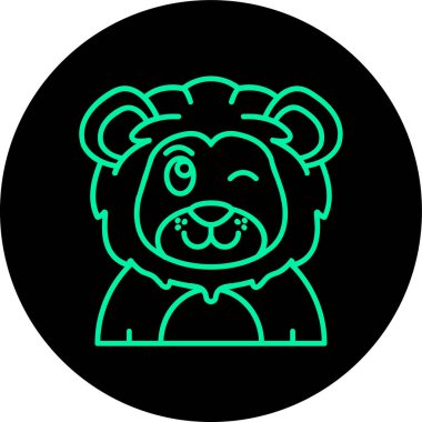 Maskeli bir ayı kafası ve bir ayının yeşil gözleri.