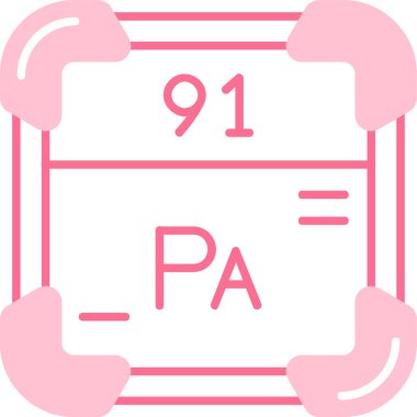 Bir kimyasal simgenin vektör illüstrasyonu