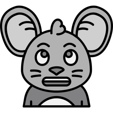 Sevimli çizgi fare vektör çizim