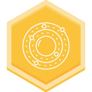 altın halka düz simge, vektör, illüstrasyon