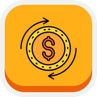 Dolar simgesi vektör illüstrasyonu