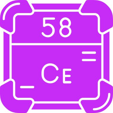 modayı izole eden periyodik tablo simgesi.