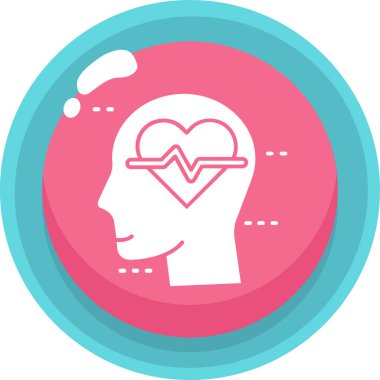 Beyin. Web simgesi basit illüstrasyon