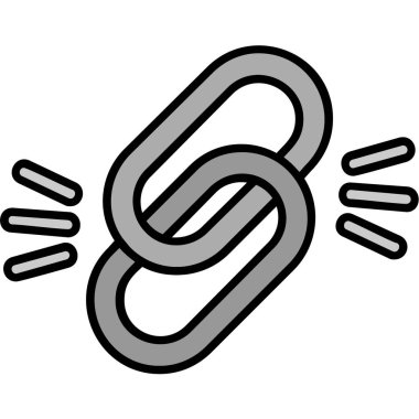 halka zincir simgesi. Web için basit bir bağlantı zinciri vektör simgesi çizimi