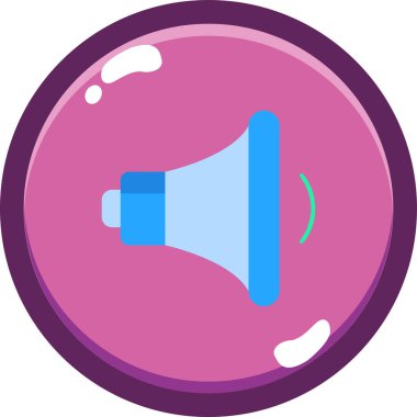 Konuşmacı. Web simgesi basit illüstrasyon