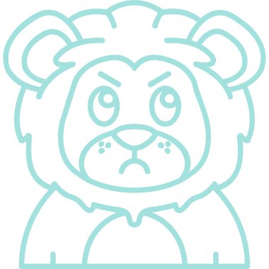 Yüz ifadesi vektör illüstrasyonlu sevimli ayı