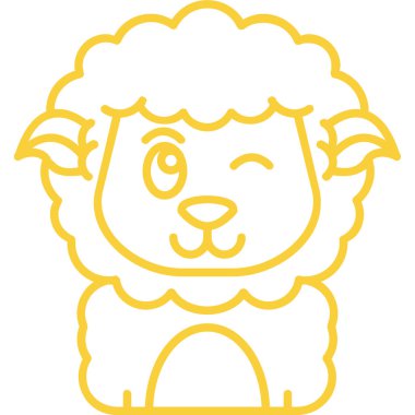 Beyaz arkaplanda izole edilmiş şirin aslan başı