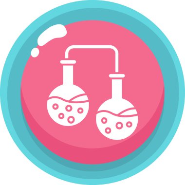 Uzun gölgeli laboratuvar düz simgesi