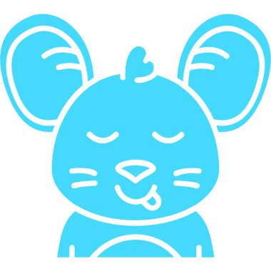 Bir farenin sevimli çizgi film karakterinin vektör çizimi