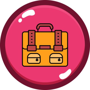 Bir torba simgesinin vektör illüstrasyonu