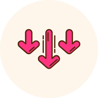 Oklar. Web simgesi basit illüstrasyon