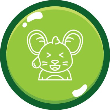 Şirin bir çizgi film simgesinin vektör çizimi