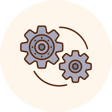 dişli simgesi vektör illüstrasyonu