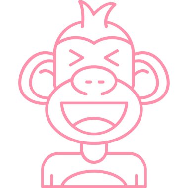 kızgın maymun simgesi, vektör tasarımı