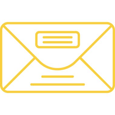 zarf harfi ileti simgesi vektör illüstrasyon tasarımı