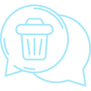 Çöp kutusu simgesi ince çizgi biçiminde