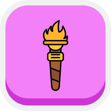 Web ve mobil için bir çizgi film simgesinin vektör çizimi