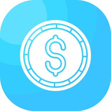 Dolar sikke vektör simgesi