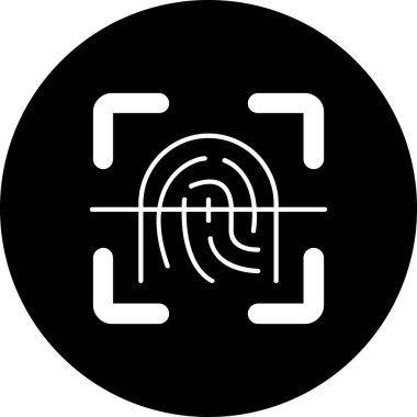 Beyaz arkaplanda parmak izi vektör çizimi