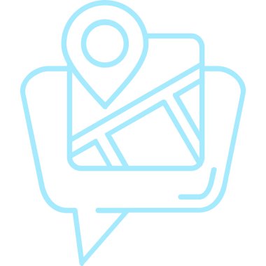 harita simgesi vektör illüstrasyonu