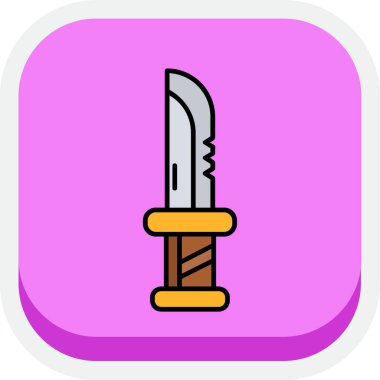 Ortaçağ kılıç vektör simgesi