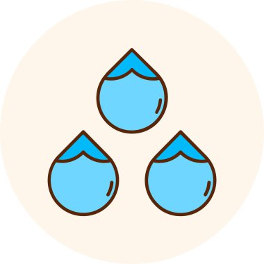 Su damlası ikonu. Web için su bırakma vektör simgelerinin özet çizimi