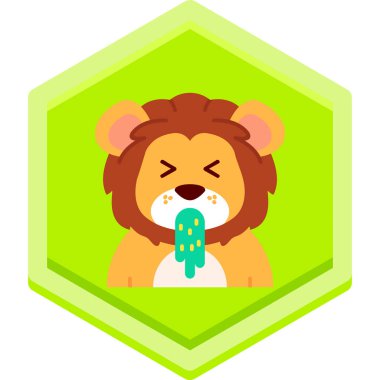 aslan hayvan çizgi film vektör çizim grafik tasarımı