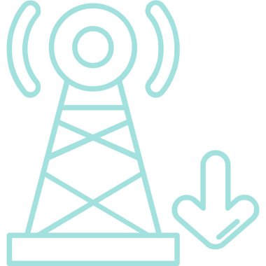 anten radyo kulesi simgesi dış hat biçiminde