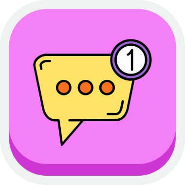 Sohbet simgesi vektör illüstrasyonu