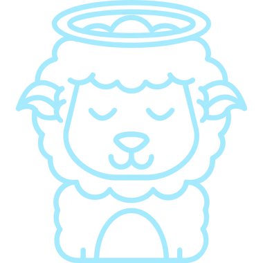 Hayvan vektör çizimi bulutundaki sevimli aslan.