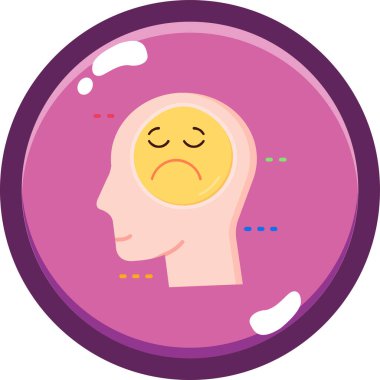 Ruh sağlığı ikonu, çizgi film tarzı