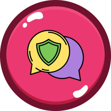 Bir kalkan simgesinin vektör illüstrasyonu