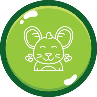 Çizgi film hayvani yüzünün vektör çizimi